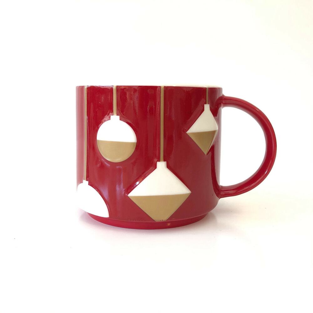 Starbucks Coffee Mug 2012 Red Christmas Holiday Hanging ORNAMENTS Oversize